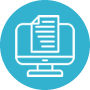 document over monitor icon
