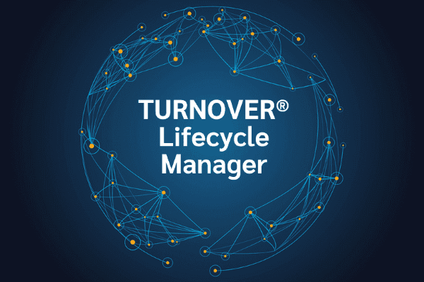 product name on an abstract blue and yellow background