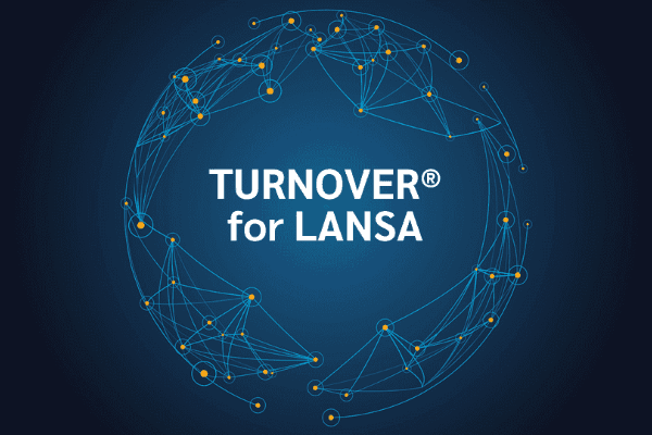 product name on an abstract blue and yellow background